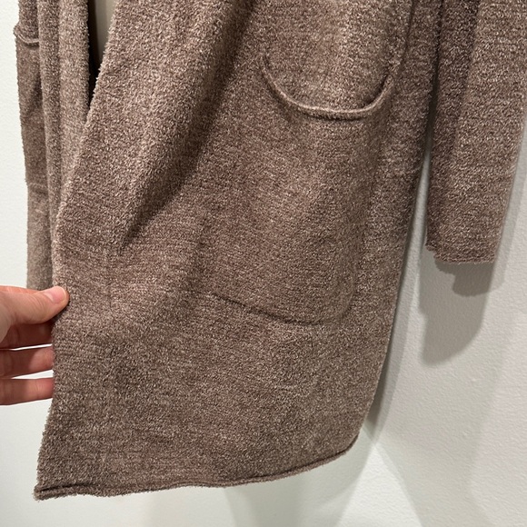 Barefoot Dreams CozyChic Lite  Brown Long Cardigan - Picture 7 of 13